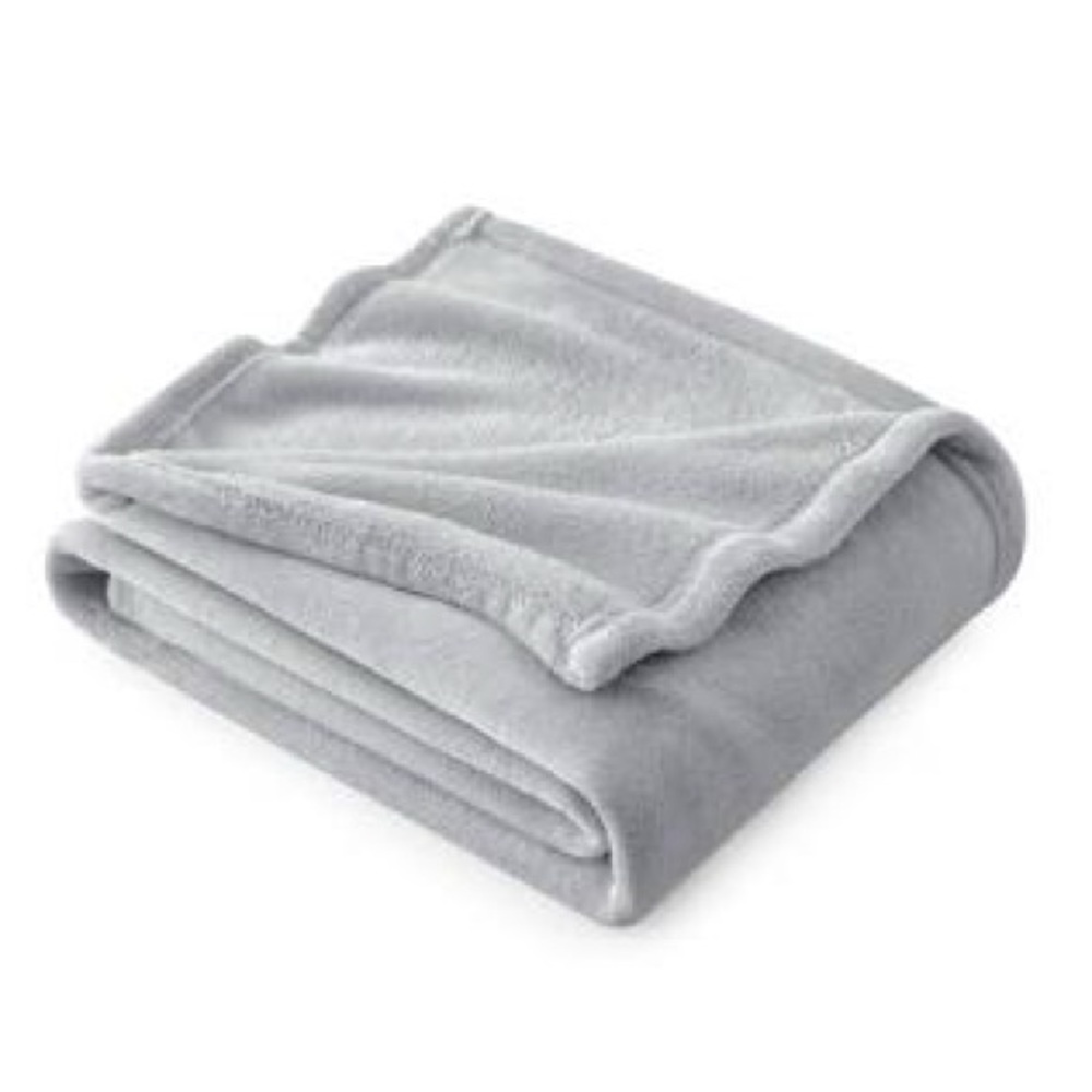 Threshold Gray Plush Blanket